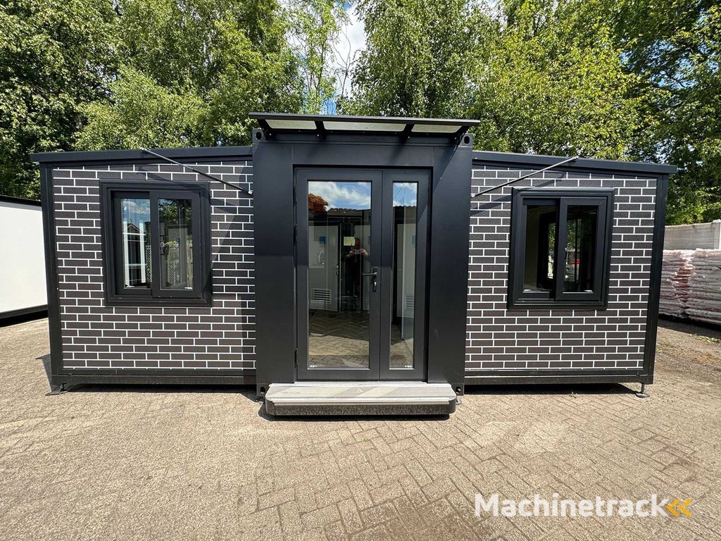 2025 Rhino Houses 36,5 m2 met Glazen wand, 2 slaapkamers, badkamer en keuken Mobiele woonunit / Tiny house