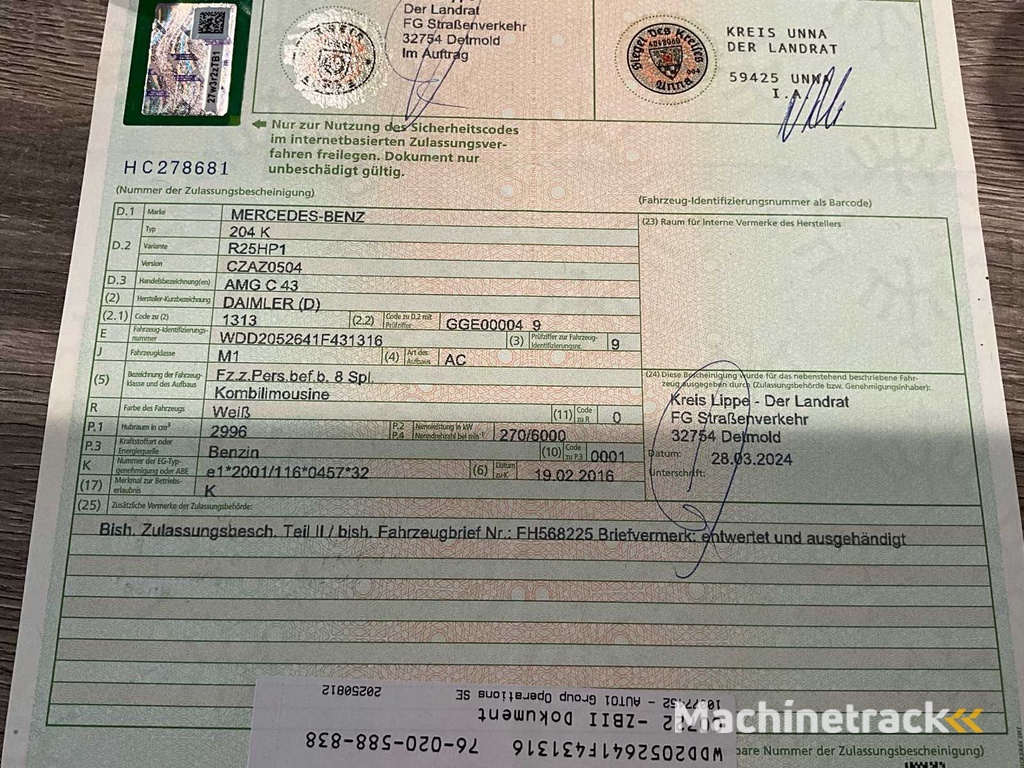 2016 Mercedes-Benz C43 AMG Pkw