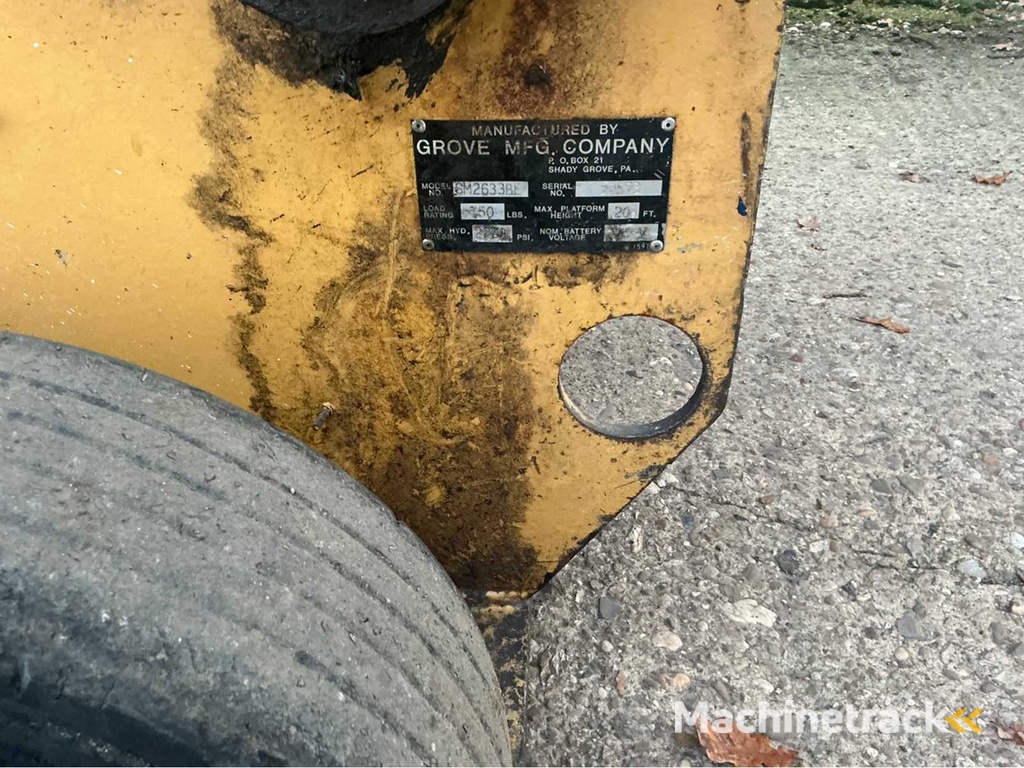 Grove MFG schaarlift SM2633BE Hoogwerker