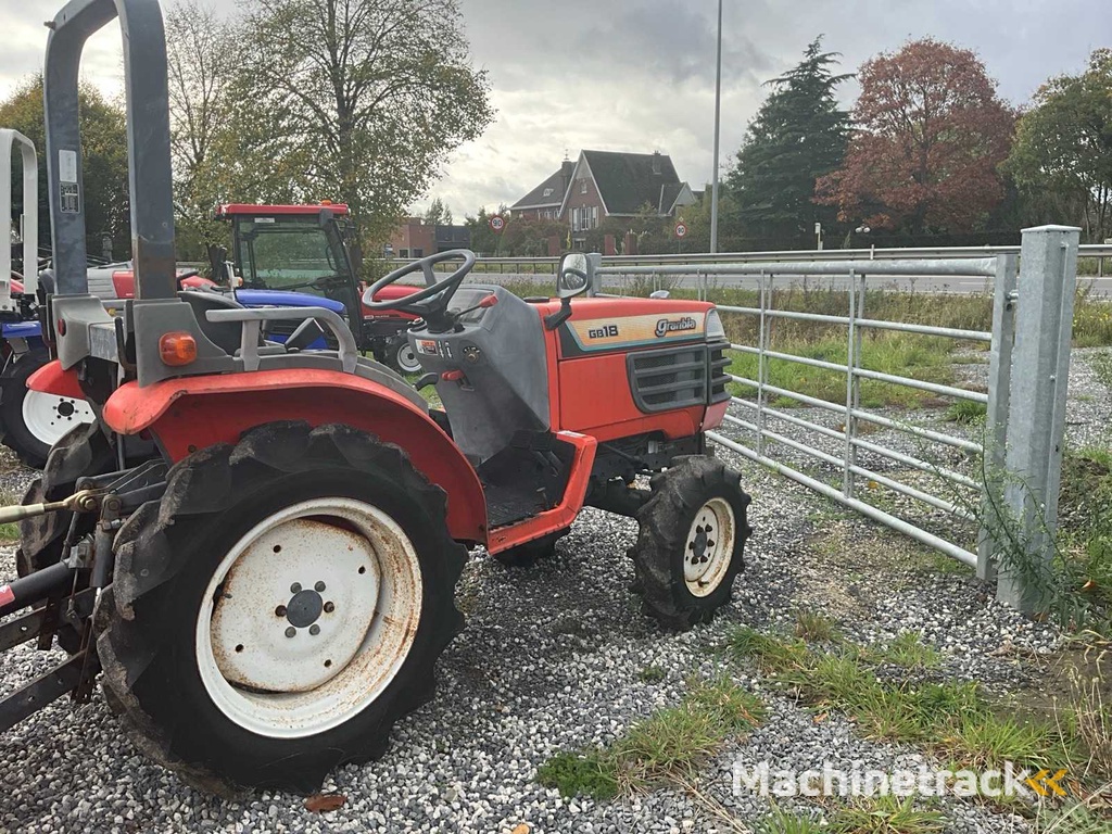 1987 Granbia GB18 mini tractor with 2020 Bel-Agro BX42 forage harvester