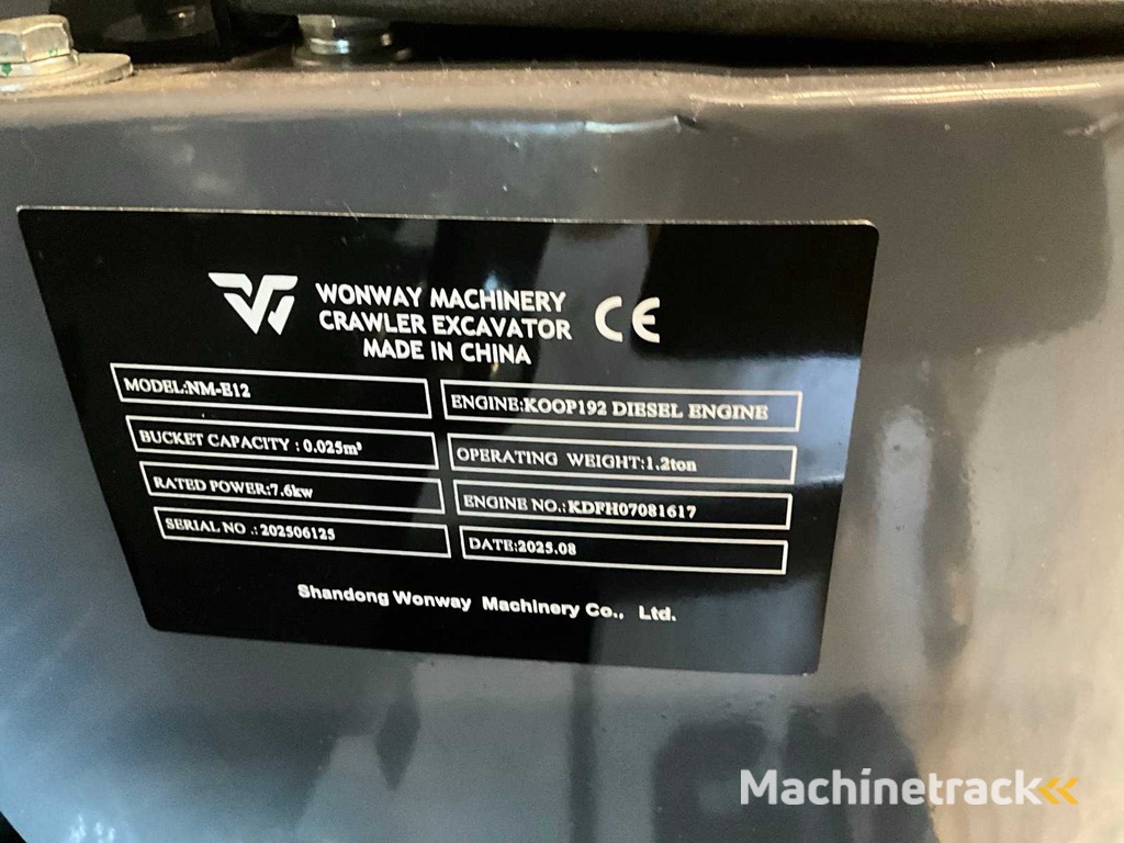 2025 Nuoman Minigraafmachine 1200kg - zwenkgiek