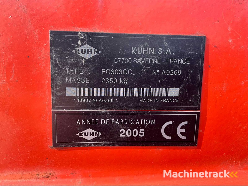 2005 Kuhn FC 303 GC Schijvenmaaier met kneuzer
