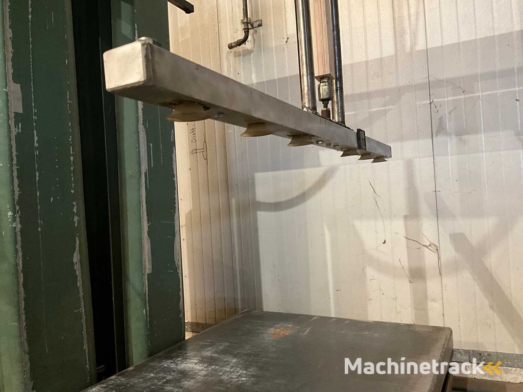 Automatische Vacuümheffer v.v. zuignappenbalk 120x5cm, lengte meetsysteem, heftafel 1.000kg