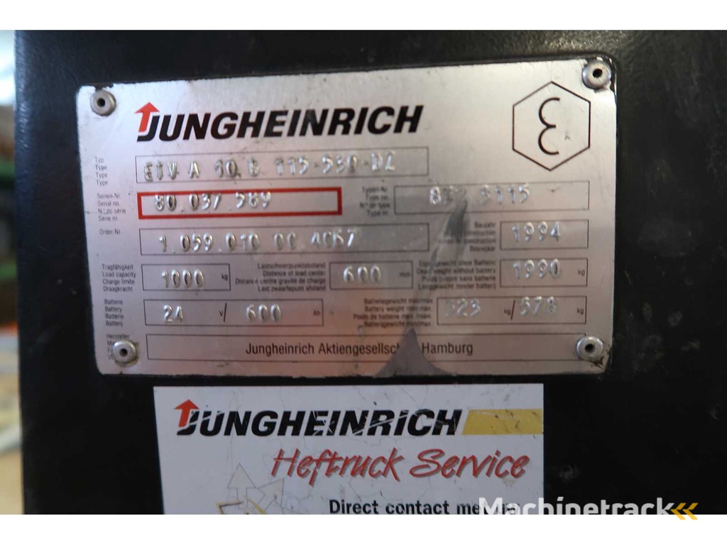 Jungheinrich - ETV 10 6 115 530 D2 - Stackers - 1994