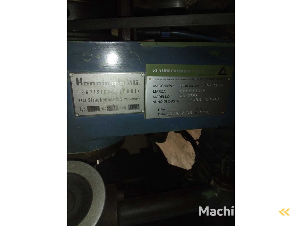 1988 - HENNINGER - ZS 200 - Centre grinding