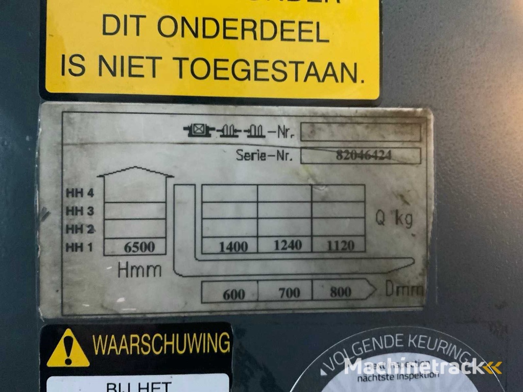 Jungheinrich ETV 214 SN Reach truck, triplex, side shift, free-lift