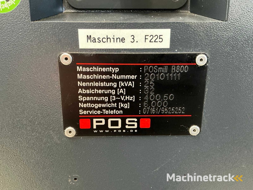 POSMILL B800 CNC Vertical Machining Center (2010)