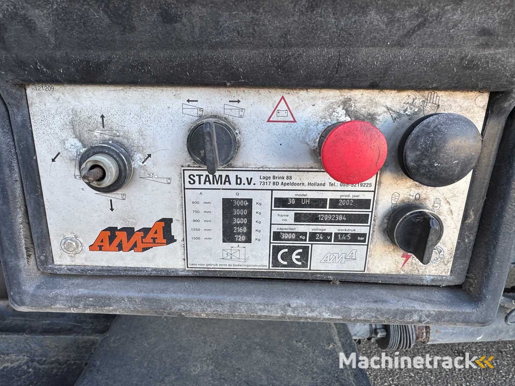 H.T.F. - 2001 - Sattelauflieger mit geschlossenem, isoliertem Aufbau mit gelenkter Hinterachse, AMA Ladebordwand 14 Meter OG-12-ZV