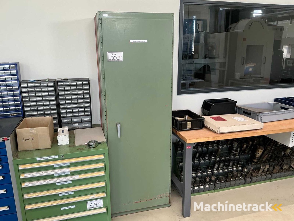 Lots of machine tools and accessories with workshop cabinet