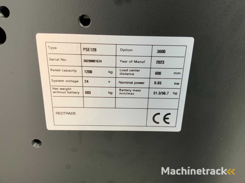 Noblelift - PSE12B36 - Stapelaar 3.6M