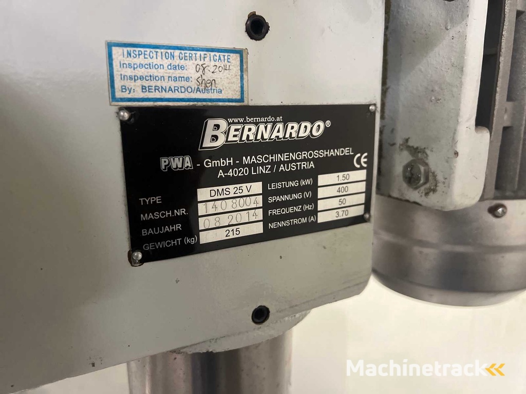 2014 Bernardo DMS 25 V Kolomboormachine