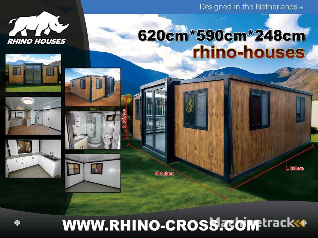 2025 Rhino-Häuser 36,5 m2 2 Schlafzimmer, Bad und Küche Mobile Wohneinheit / Tiny House