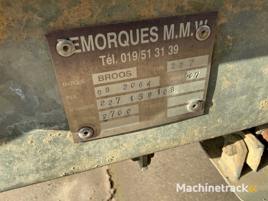 2007 Broos 227 Markt aanhangwagen