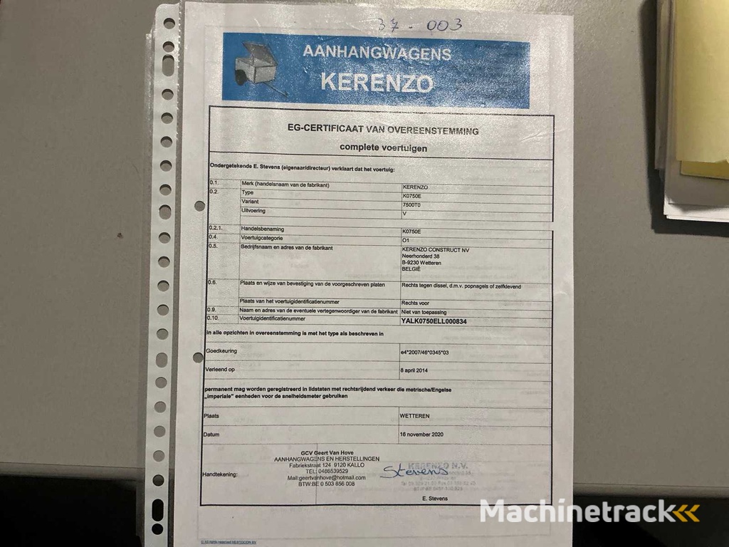 KERENZO K0750T Trailer