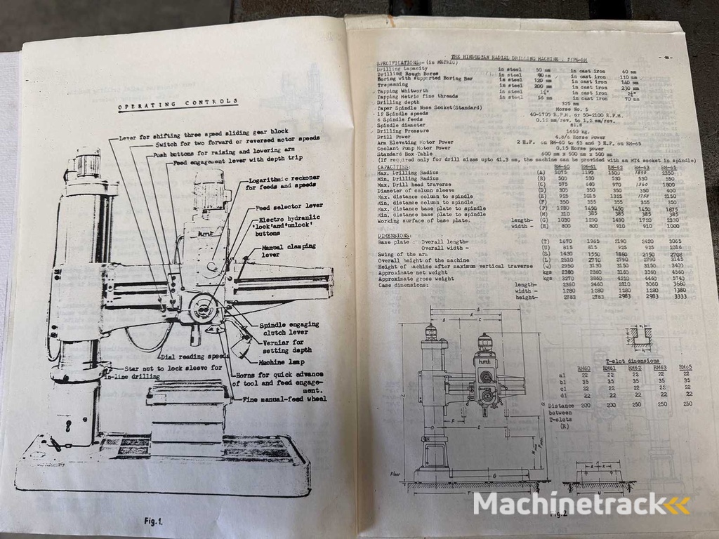 Hindustan - 1977 - RM 61 - Radiaalboormachine