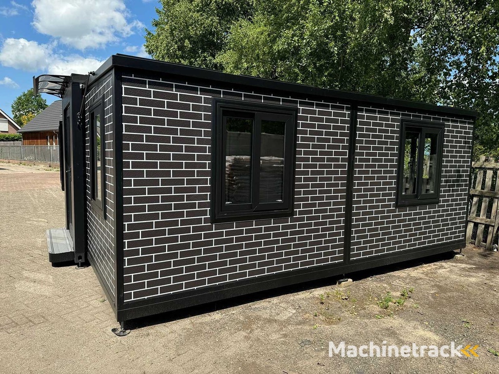 2025 Rhino Houses 36,5 m2 met Glazen wand, 2 slaapkamers, badkamer en keuken Mobiele woonunit / Tiny house