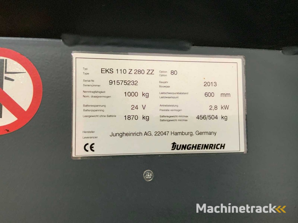 Jungheinrich - 2013 - EKS110Z280ZZ - Orderpicker