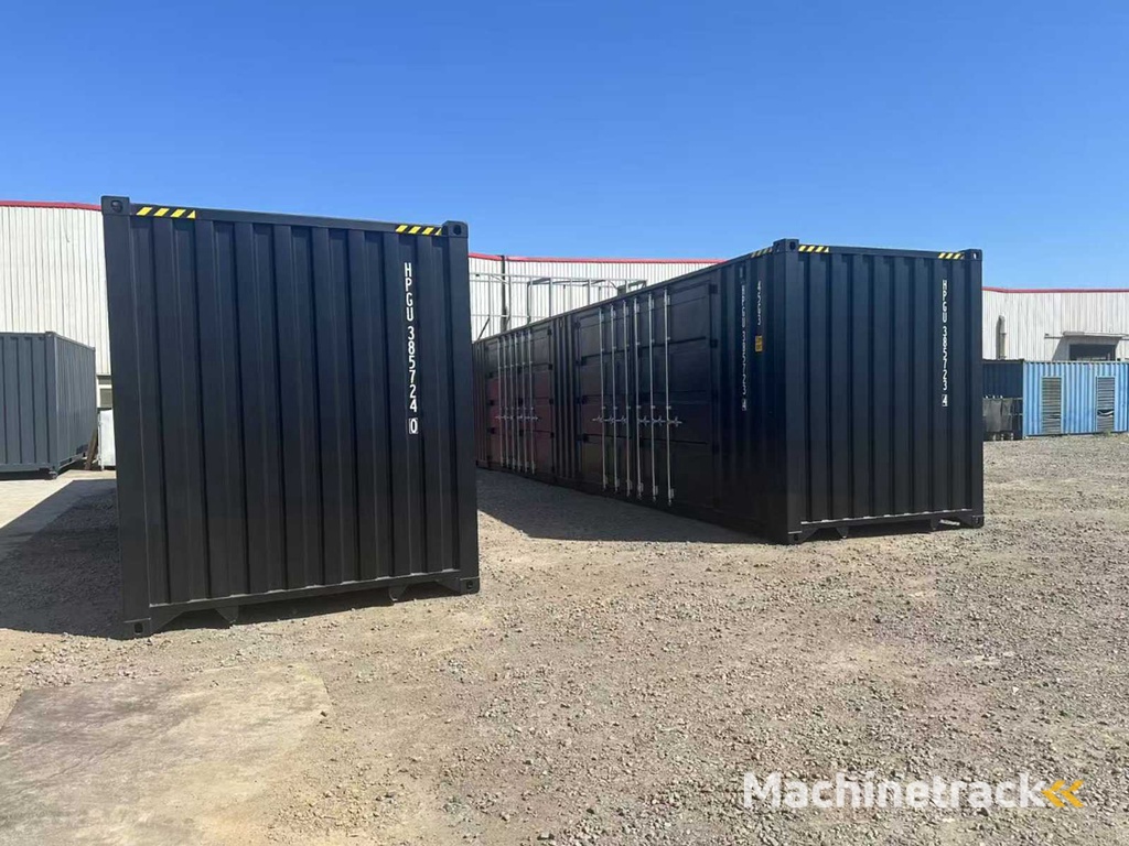 Rhino-Cross-Containers - 40ft High Cube zwart - Zeecontainer met 2 Zijdeuren - 2025