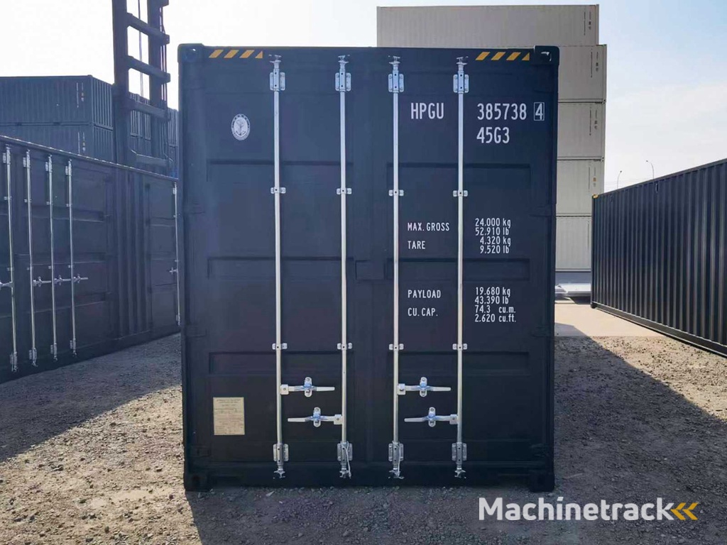 Rhino-Cross-Containers - 40ft High Cube zwart - Zeecontainer met 2 Zijdeuren - 2025