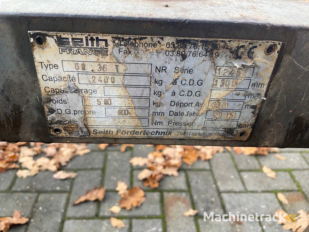 2015 Seith Doorn fem 3 Heftruck toebehoren