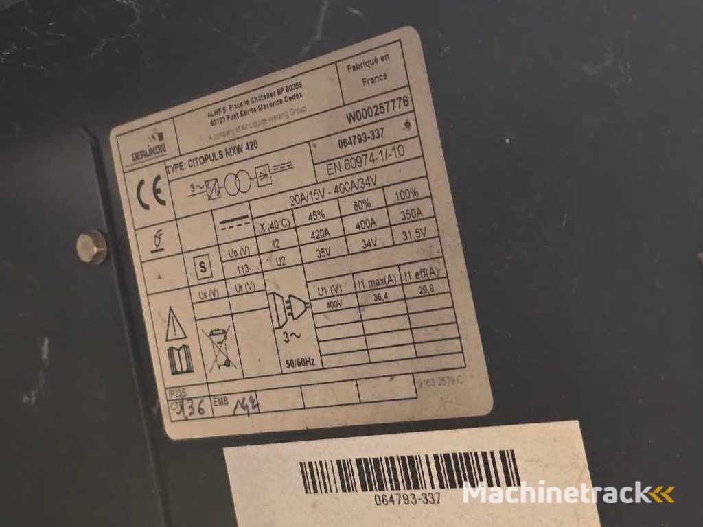 Oerlikon - Citopuls MXW 420 Digital - MIG lasapparaat