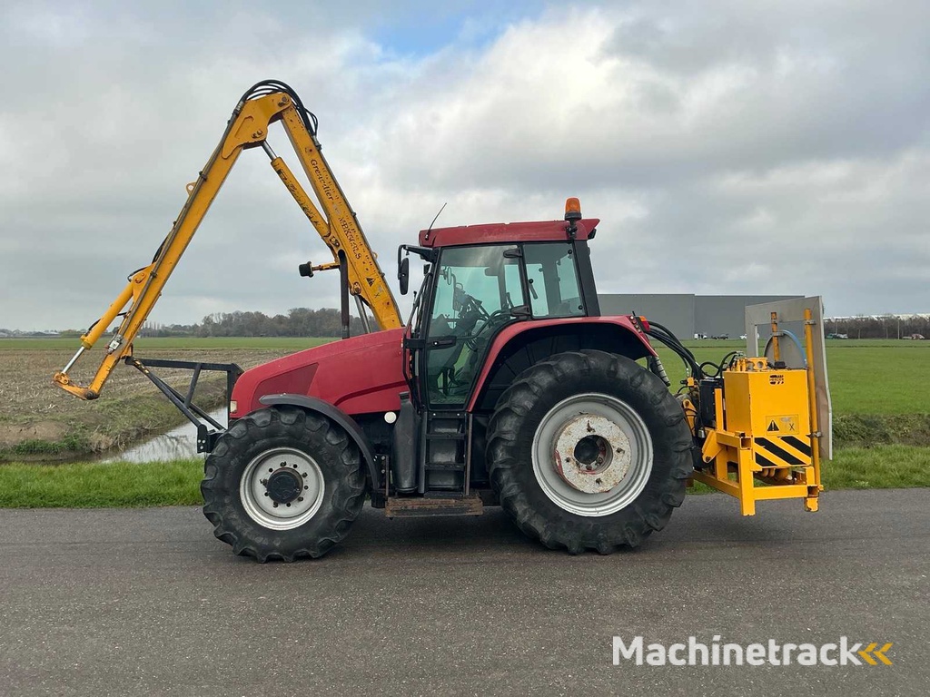 2002 Case IH CS110 Vierwielaangedreven landbouwtractor met Herder MBK503LS maaiarm