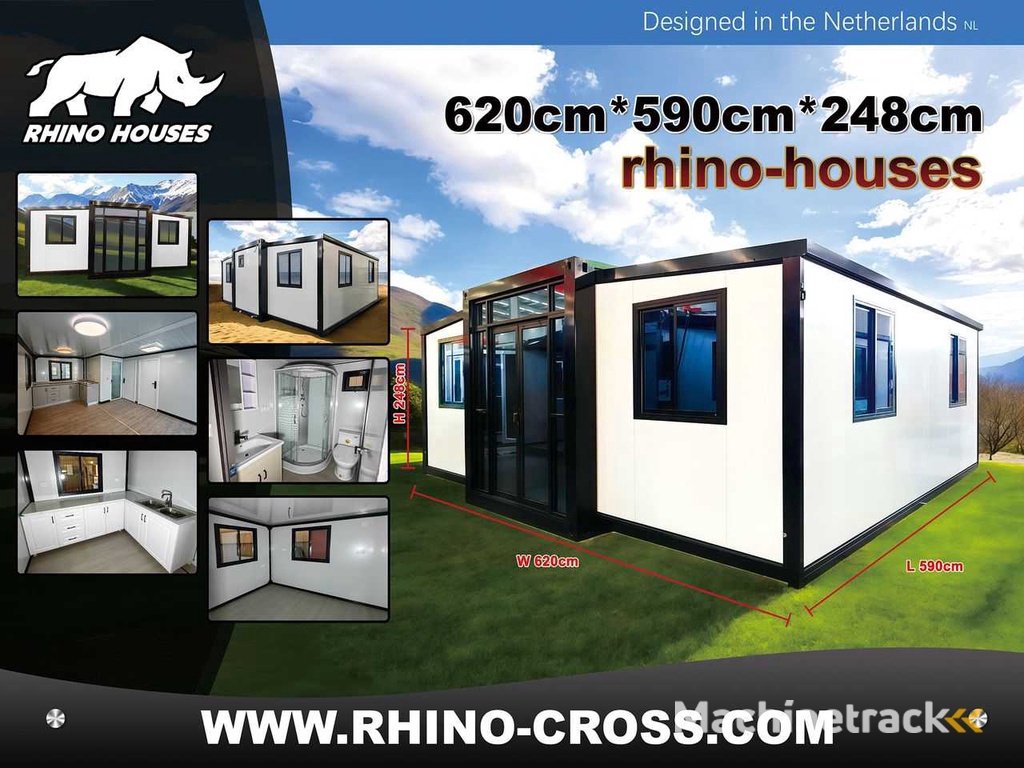 2025 Rhino-Häuser 36,5 m2 2 Schlafzimmer, Bad und Küche Mobile Wohneinheit / Tiny House