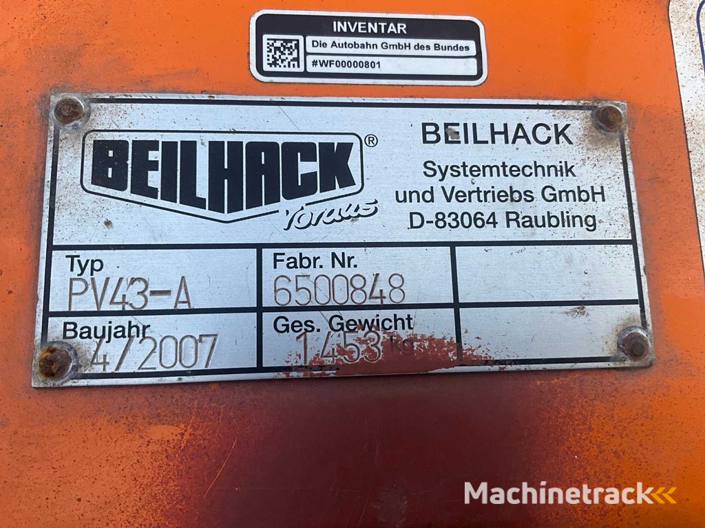 2007 Beilhack PV43-A Sneeuwschuiver