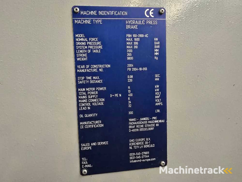 SMD - 2004 - PBH 160 3100 4C - CNC-kantbank