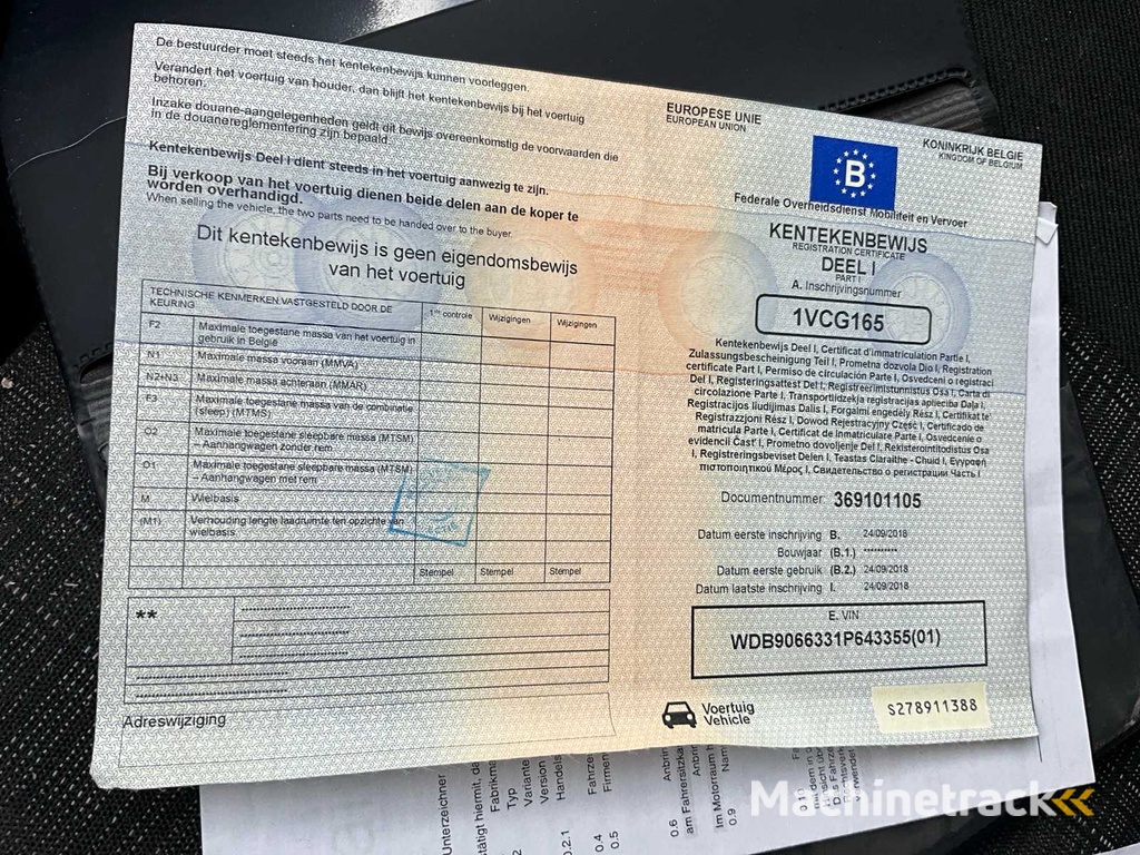 2018 Mercedes Sprinter Lichte vrachtwagen