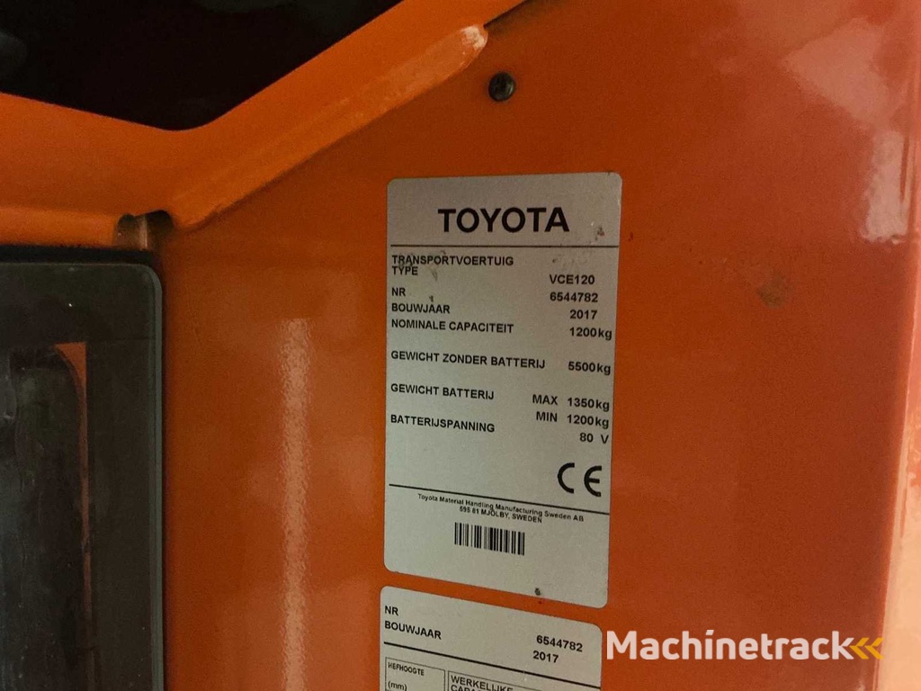 Toyota - 2017 - BT Vector VCE120 - Smallegangentruck