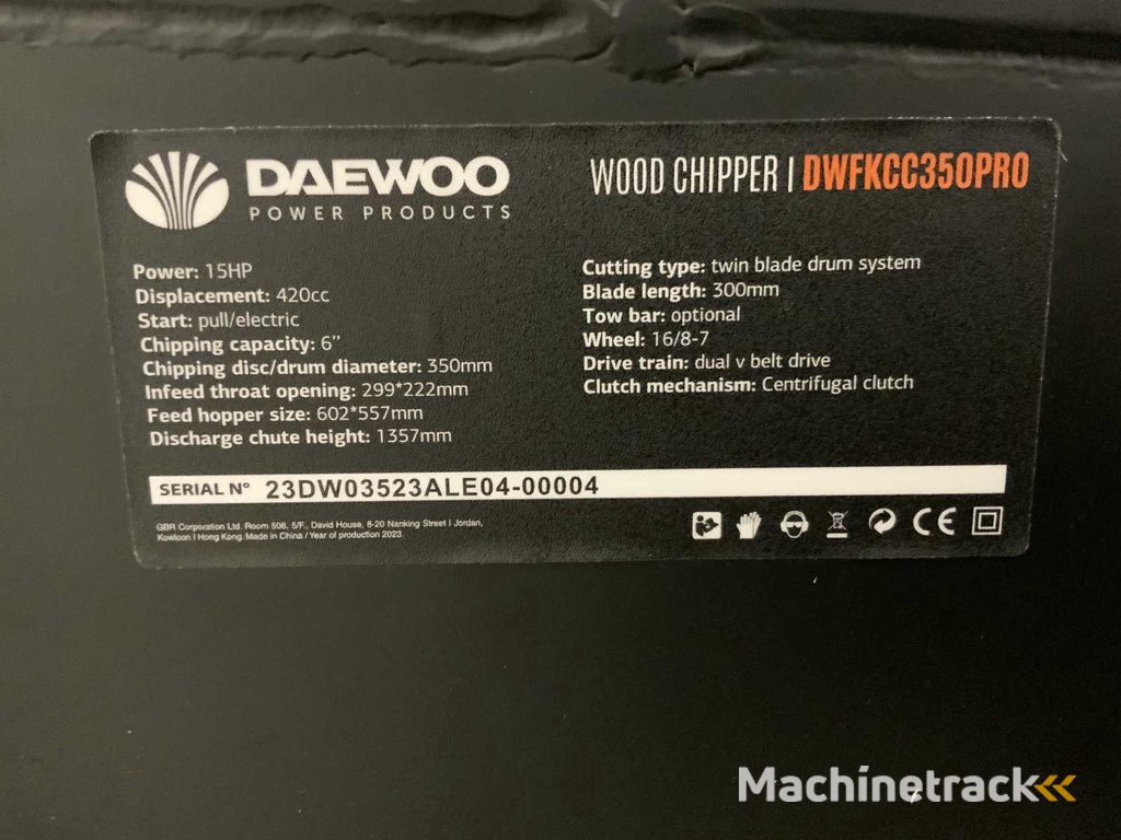 Daewoo - DWFKCC350PRO - Wood Chipper - 2024