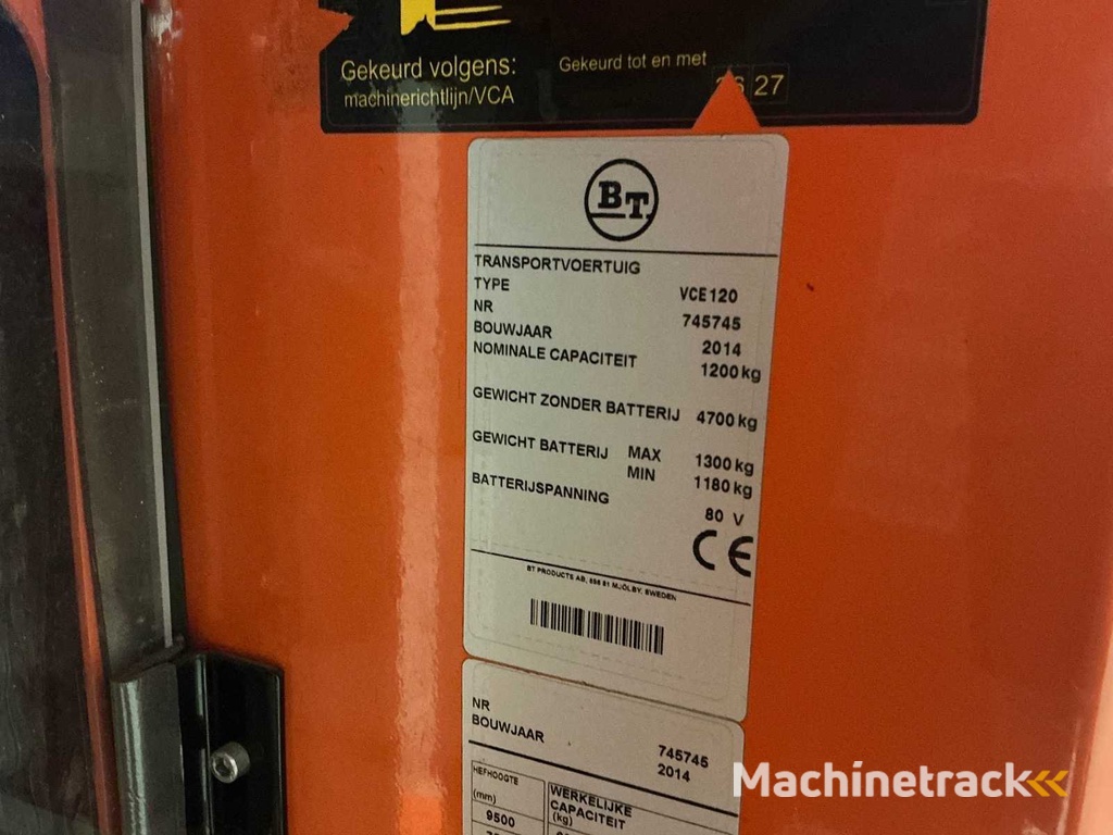 Toyota - 2017 - BT Vector VCE120 - Smallegangentruck