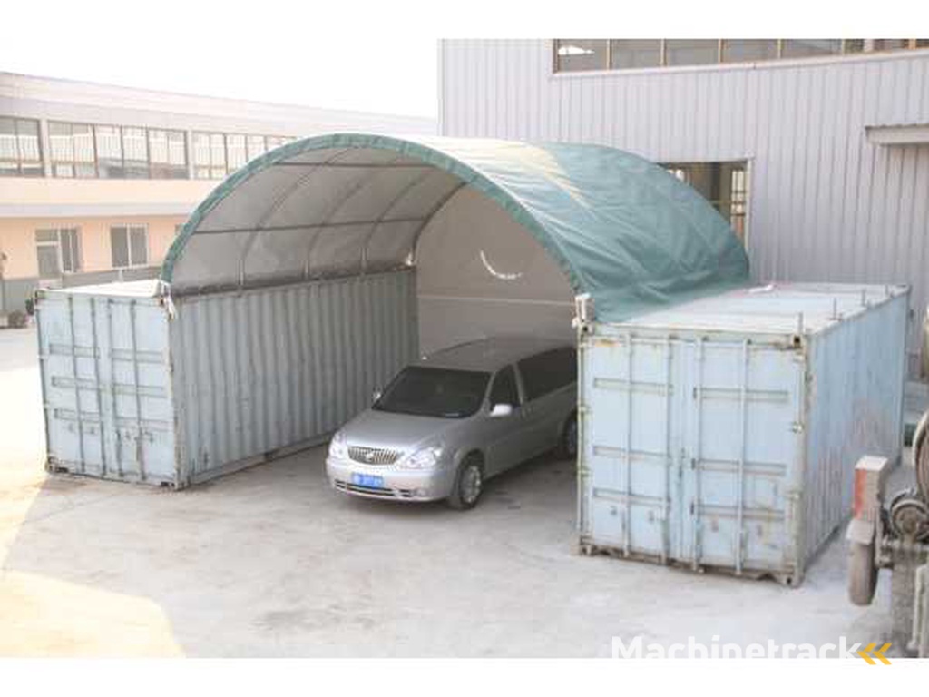 2024 Stahlworks 20ft 6x6 meter met eind zeil Shelter overkapping / tent tussen 2 containers