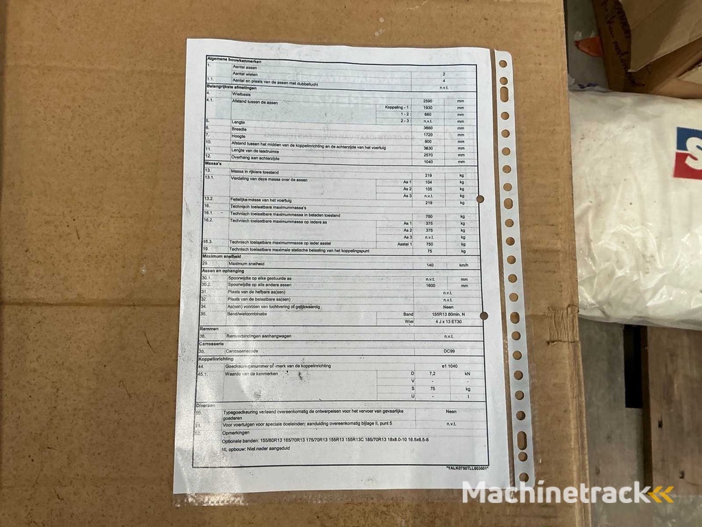 2020 KERENZO K0750T Trailer