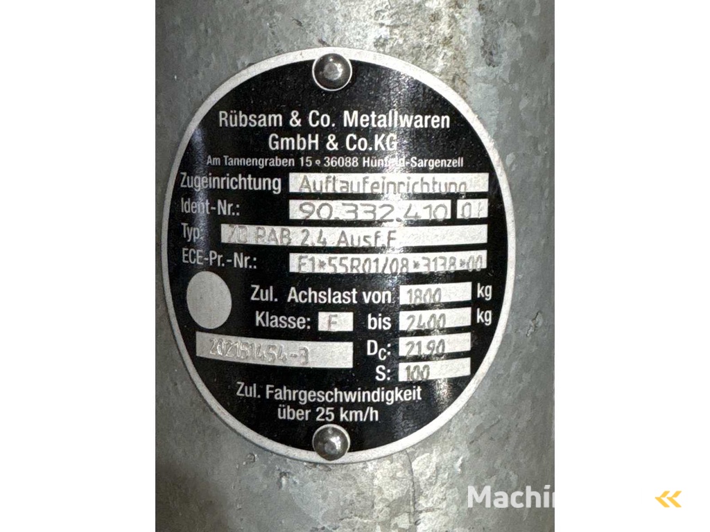 Rubsam ZD RAB 2.4 Trailer towbar