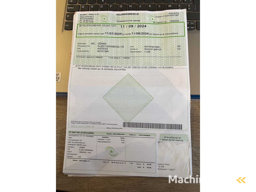 ANSSEMS - 1300 - BS1300 - Aanhangwagen