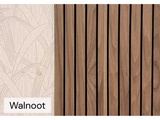 Minituur van Akupanel Walnoot Premium akoestisch wandpaneel 280x60 cm (70x)