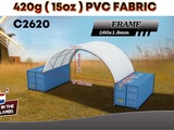 Minituur van 2025 Rhino-Cross-Shelter C2620 - 6x8x3 m Opslagtent / Opslagshelter tussen 2 containers