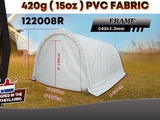 Minituur van 2025 Rhino-Cross-Shelter 122008R - 6,1x3,66x2,44 m Opslagtent / Opslagshelter
