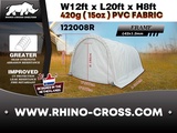 Minituur van 2025 Rhino-Cross-Shelter 122008R - 6,1x3,66x2,44 m Opslagtent / Opslagshelter