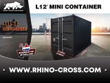 Minituur van 2025 Rhino-Cross-Containers 12ft - Zwart Zeecontainer