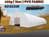 Minituur van 2025 Rhino-Cross-Shelter 5012025R 36,6x15,25x7,625 m Opslagtent / Opslagshelter