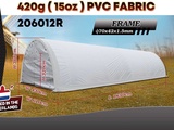 Minituur van 2025 Rhino-Cross-Shelter 206012R - 18,3x6,1x3,66 m Opslagtent / Opslagshelter