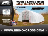Minituur van 2025 Rhino-Cross-Shelter 304015R - 12x9,15x4,5 m Opslagtent / Opslagshelter