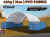 Minituur van 2025 Rhino-Cross-Shelter C2640 - 12x8x3 m Opslagtent / Opslagshelter tussen 2 containers
