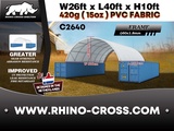 Minituur van 2025 Rhino-Cross-Shelter C2640 - 12x8x3 m Opslagtent / Opslagshelter tussen 2 containers