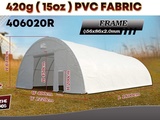 Minituur van 2025 Rhino-Cross-Shelter 406020R - 18x12,2x6,1 m Opslagtent / Opslagshelter