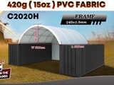 Miniaturansicht von 2025 Rhino-Cross-Shelter C2020H - 6x6x2 m mit Plane Lagerzelt / Lagerzelt zwischen 2 Containern