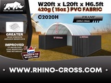 Miniaturansicht von 2025 Rhino-Cross-Shelter C2020H - 6x6x2 m mit Plane Lagerzelt / Lagerzelt zwischen 2 Containern